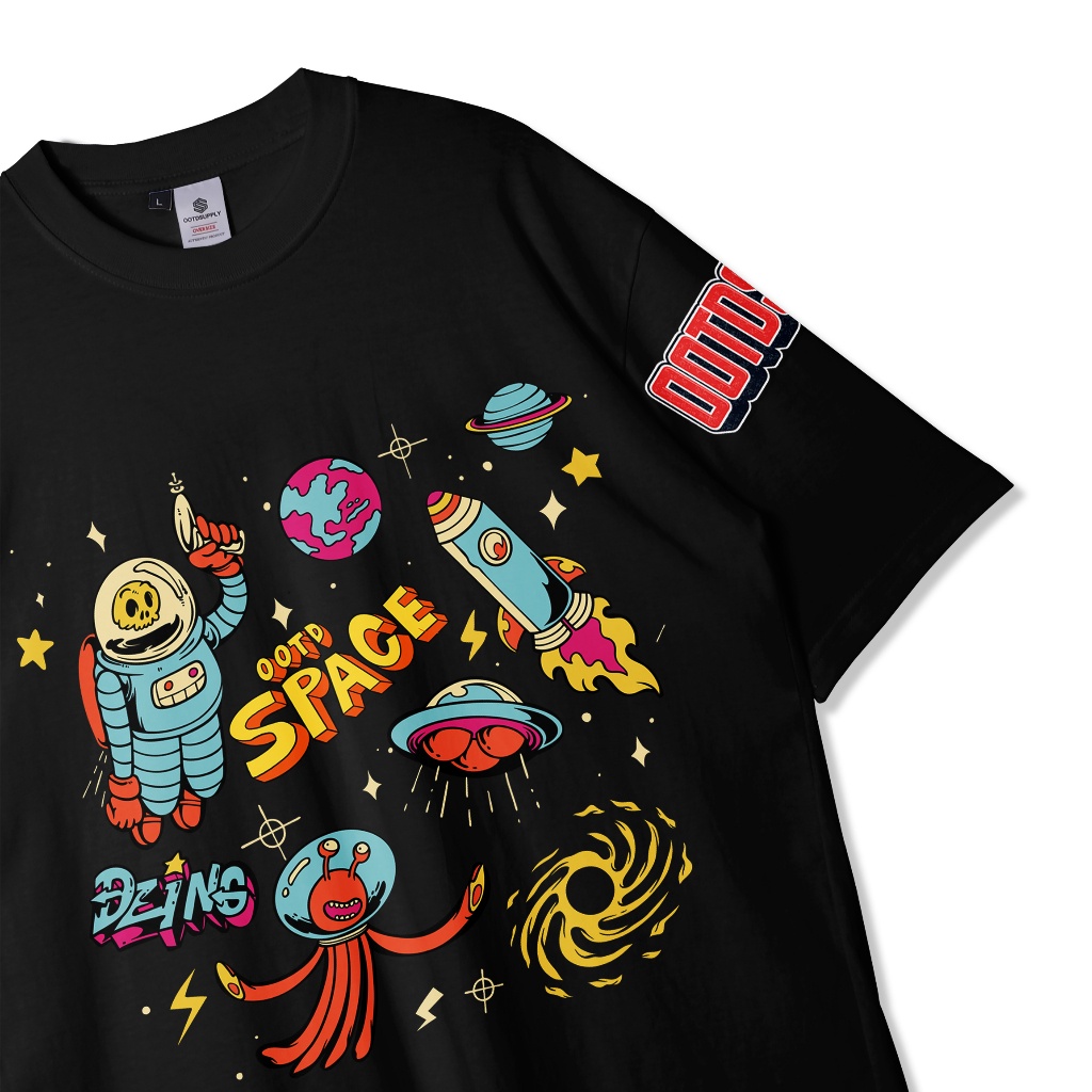 OOTDSUPPLY OVERSIZED TSHIRT OOTD SPACE I OVERSIZE PRIA & WANITA