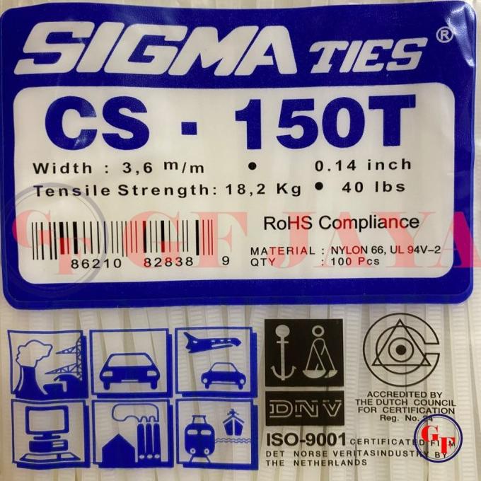 

Buruan beli] Kabel Ties Sigma CS 150T / 15cm Putih CS150T Cable Tie White 15 cm