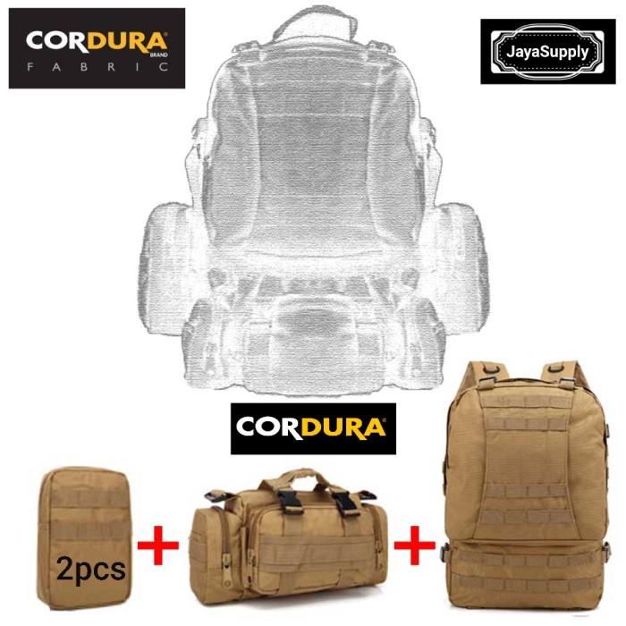 Ransel Army Gunung Camping 3In1 Tas Anak 60L Tentara Tactical Cordura