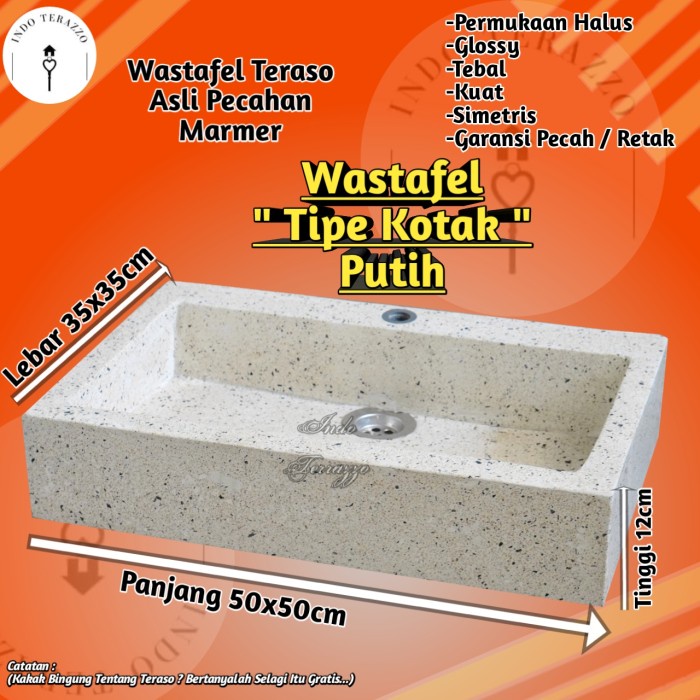 Indo Terazzo Wastafel Teraso Unik Seperti Bali- Wastafel Cuci Tangan