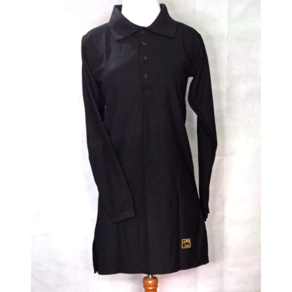 TERMURAH KAOS POLOS S-XL Kaos Polos Tunik Polo Muslimah Kancing Depan Busui/Seragam Olahraga/Kareja/