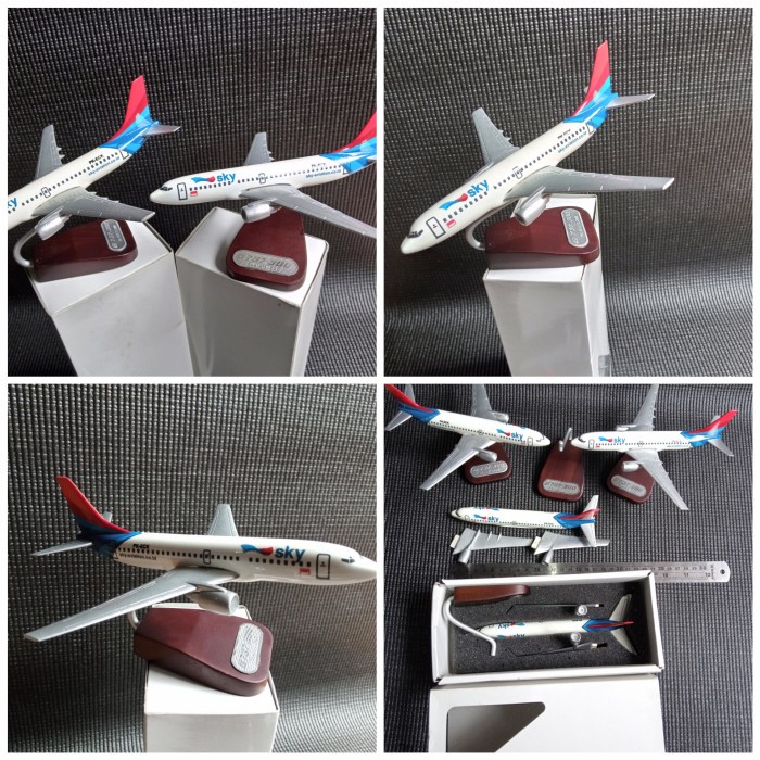 Terlaris Miniatur Diecast Pesawat Boeing 737-300 Sky Aviation 1:200 Import
