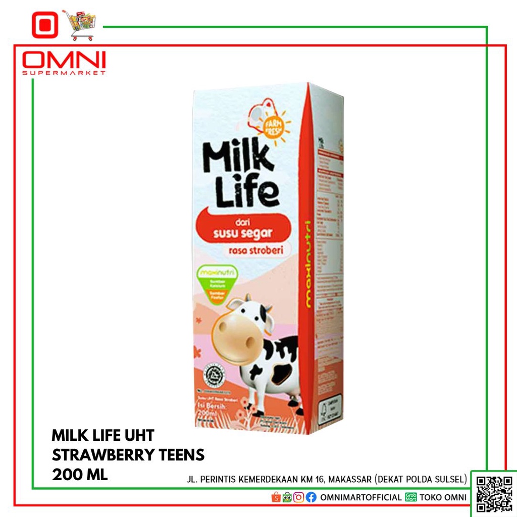 

SUSU MILK LIFE UHT STRAWBERRY TEENS 200 ML