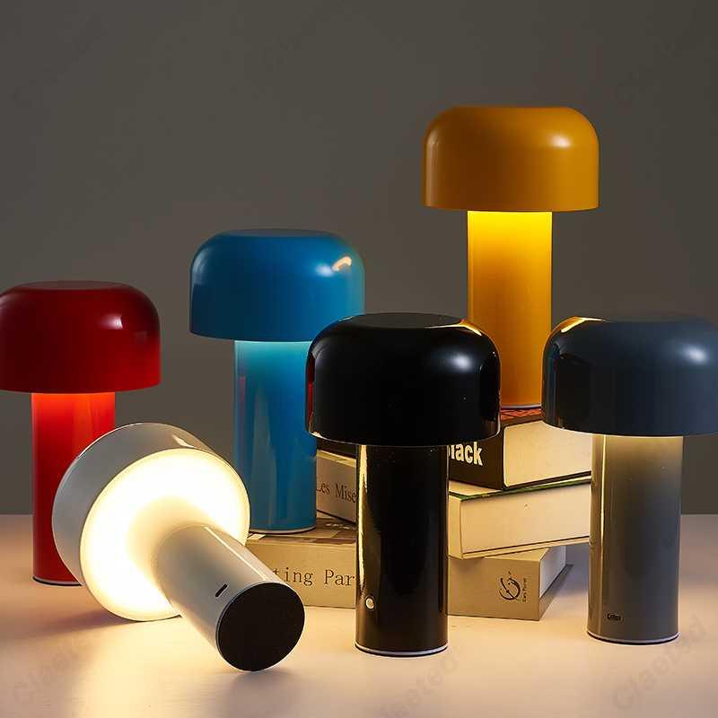 Claeted Lampu Meja Hias LED Mid Century Model Mushroom 3 Color - MG59