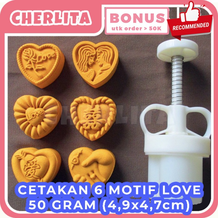 

Cetakan Love Heart Mooncake Hati Pernikahan Kue Kering Cookies Nastar