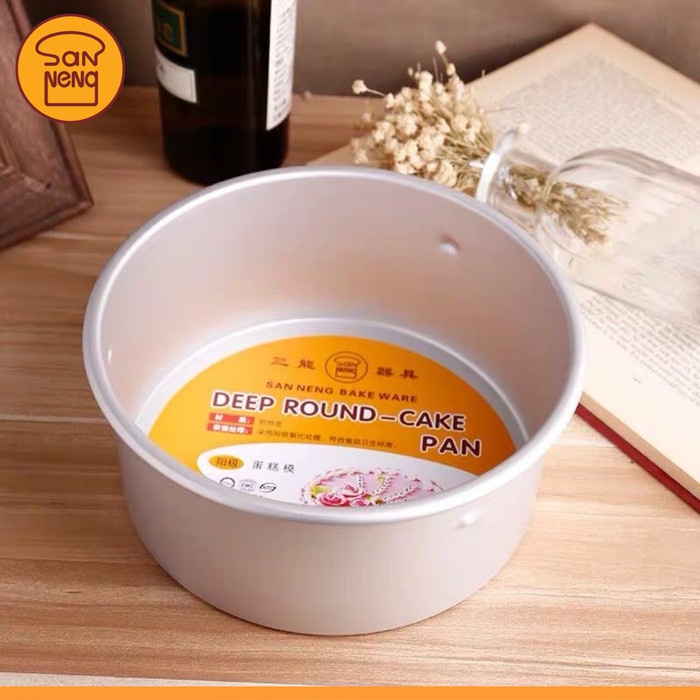 

Sanneng SN5154 - 8" Deep Round Embossed Cake Pan (Anodized)