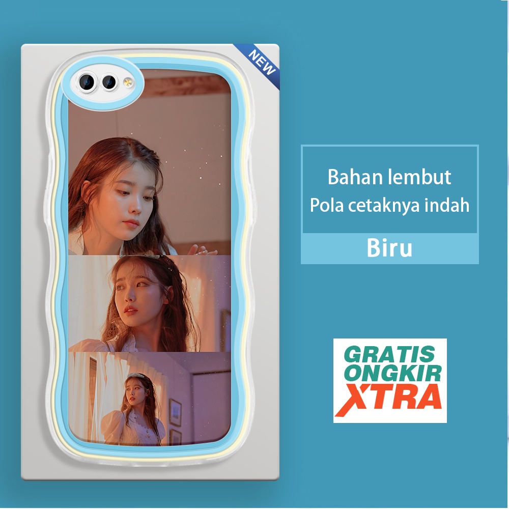 Mulia Realme 3 pro C1 C2 Casing Ponsel Pola Lee Ji Eun (IU) Korea warna-warni gelombang jelly sofe c