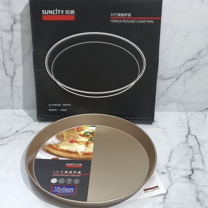 

Suncity Pizza Pan 10inch / Loyang Pizza Suncity 28.5cm - Gold