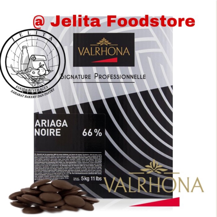 

Valrhona Ariaga 66% Dark Chocolate 5kg (coklat hitam) cokelat