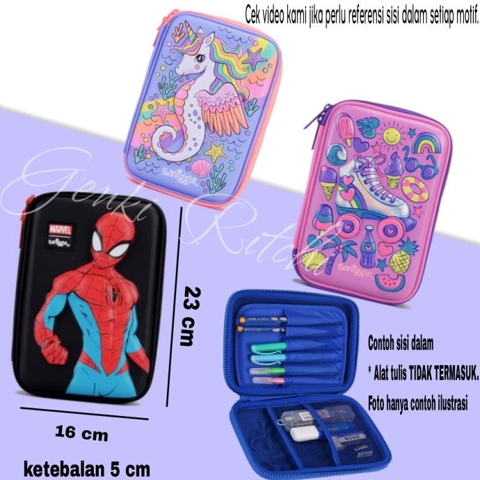 

Tempat Pensil Smiggle Original Hardcase 3D Eva Waterproof Sports