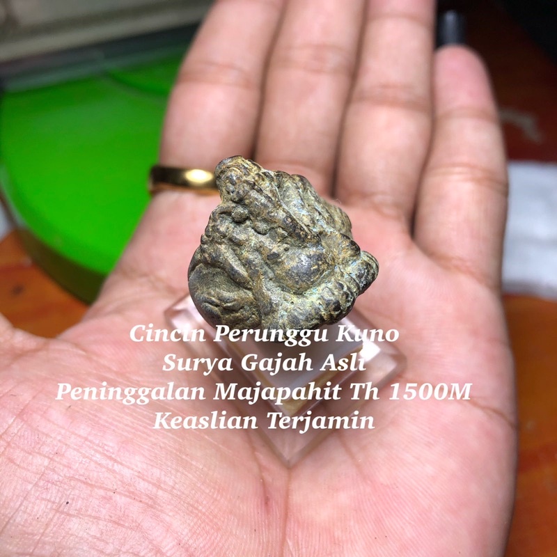 Cincin Kuno SURYA GANESHA Jaman Majapahit Asli