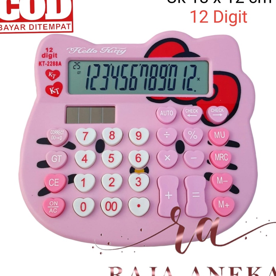

➮u5 Best Produk✵ Kalkulator Kepala Hello Kitty Pink 12 Digit IMUT LUCU MANIS HELO KITY KITI Hello Kitty M KT-2288 N58 ✫
