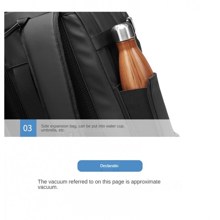 OUTWALK 7757 Backpack Bag Vacuum Tas Ransel Laptop 17 TSA Expandable