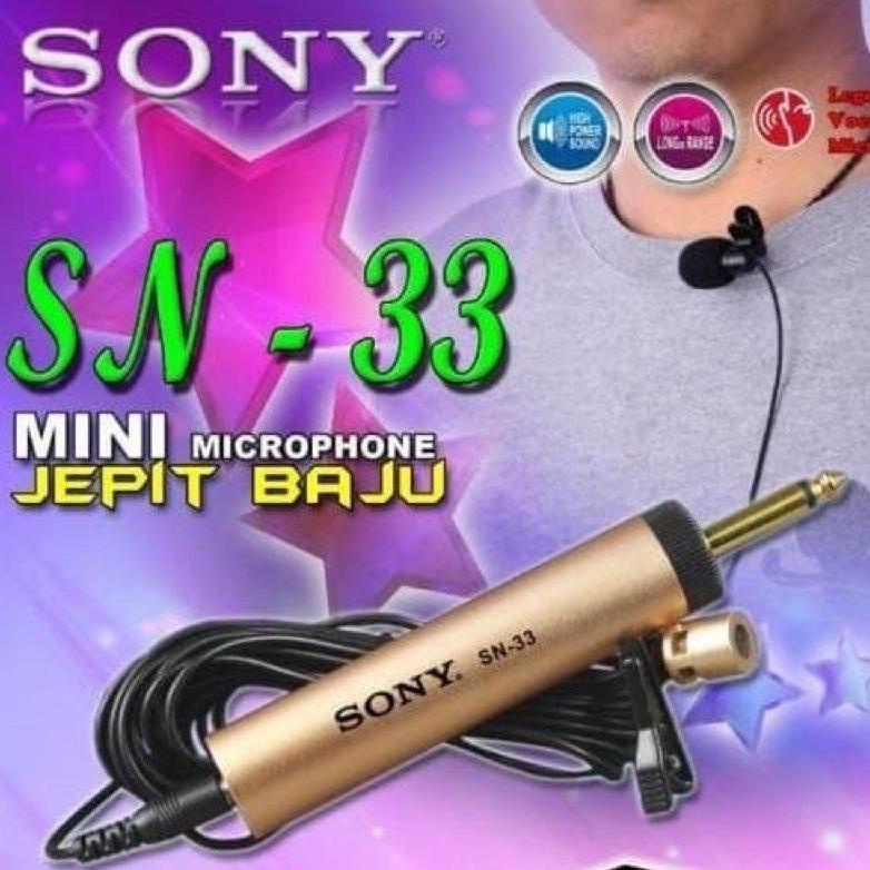 Terlaris Mic Jepit Sony Sn 33 / Mic Clip On Sony Sn 33 / Mic Kancing