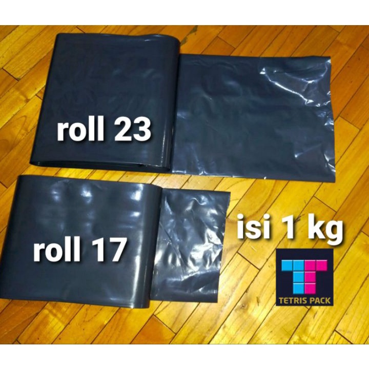 

[KODE D86V8] plastik packing hitam roll kwalitas super