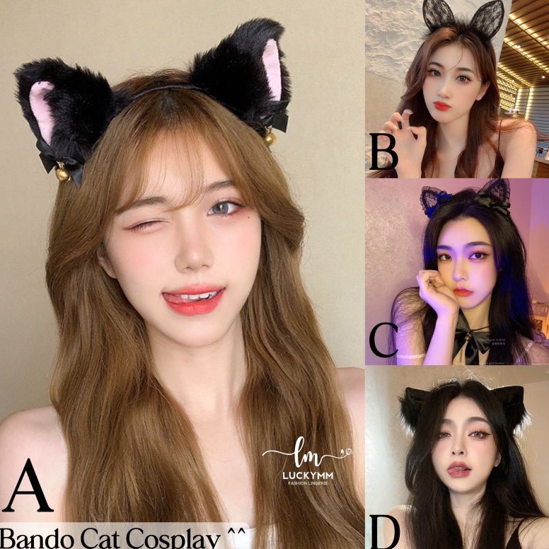 ANR.16Jn23ғ ▫ Bando Kucing fashion / Banda kuping kucing / Bando Cosplay Cat