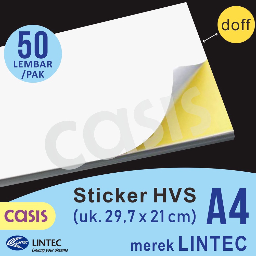 

NDA.1Jn23ᴷ ▫ kertas stiker hvs A4 isi 50 lbr - lintec - CASIS