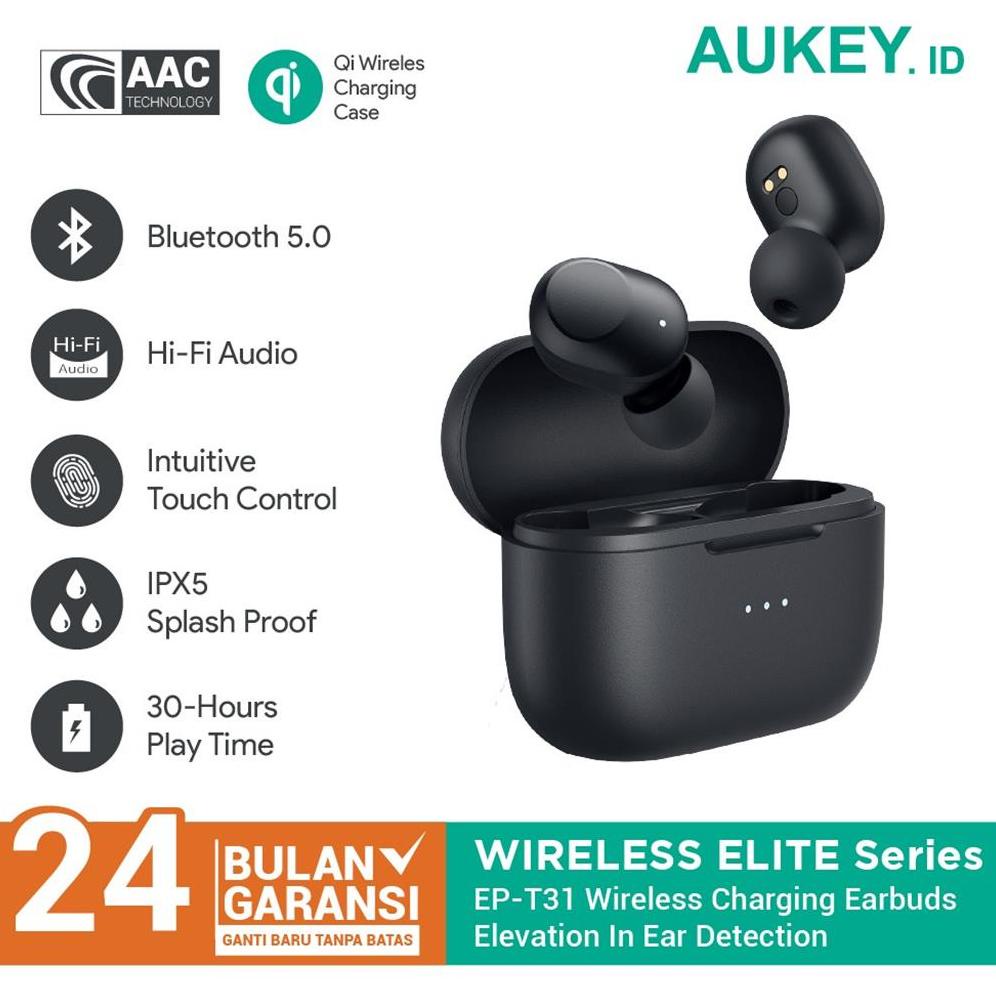 7.7 Headset/Tws Aukey Ep-T31 Wireless Charging Earbud With Aac Decodec &amp; Ipx 5