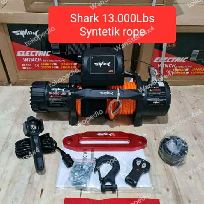 Terlaris Derek Winch Shrak 13000Lbs 6Ton Tali Plasma Syenthetic 12V Tali Derek Mobil