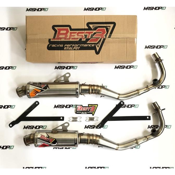 Knalpot Best3 Fullsystem Silincer Panjang & Pendek Bulat Vespa Sprint