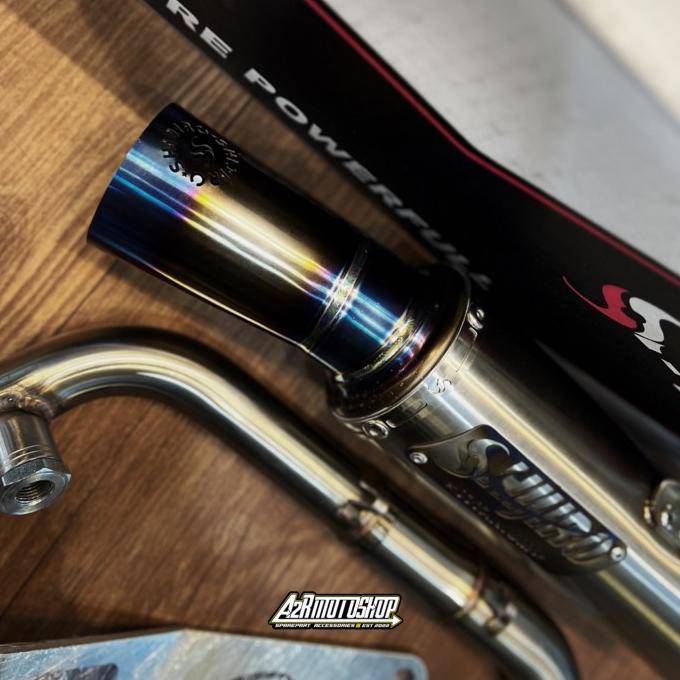 Knalpot Shijiro Rc Power Titanium  38Mm Vespa Sprint Primavera S Lx