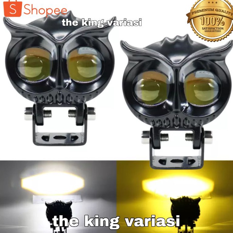 Produk Premium.. LAMPU SOROT LED/LAMPU TEMBAK LED/LAMPU SOROT OWL 2 LED DC 12-24V 40W CAHAYA KUNING-