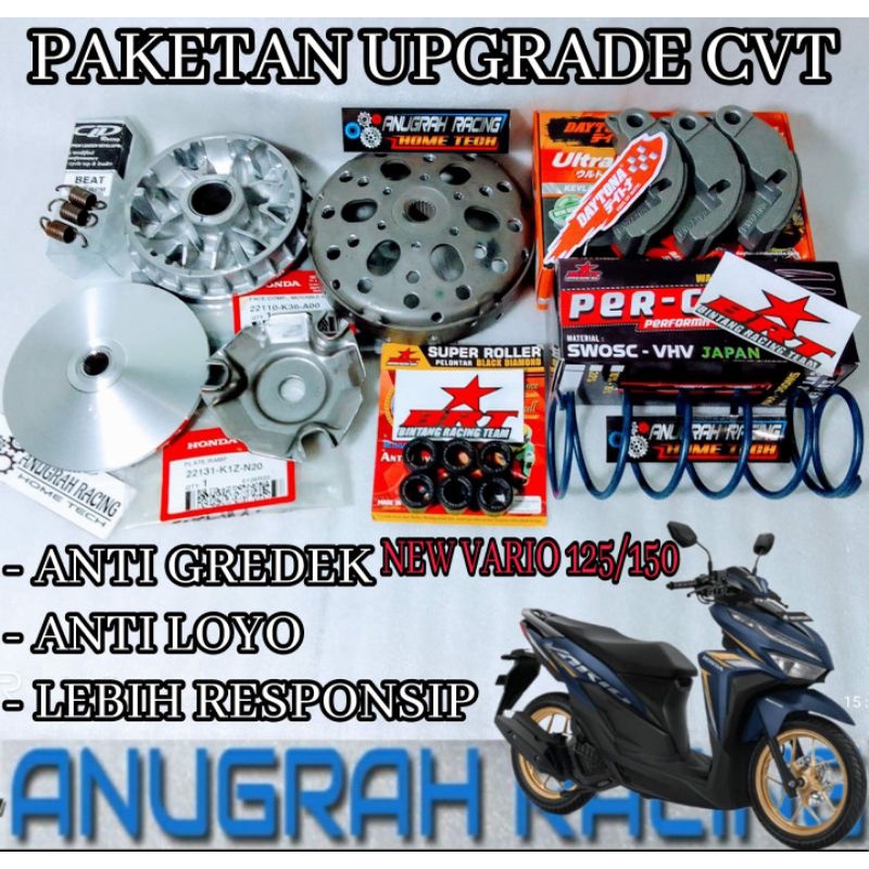 FULL UPGRADE CVT KIRIAN ANTI GREDEK AKSELERASI KZR KWN K35 K36 K50 PNP ALL NEW VARIO 125 150 LED VAR