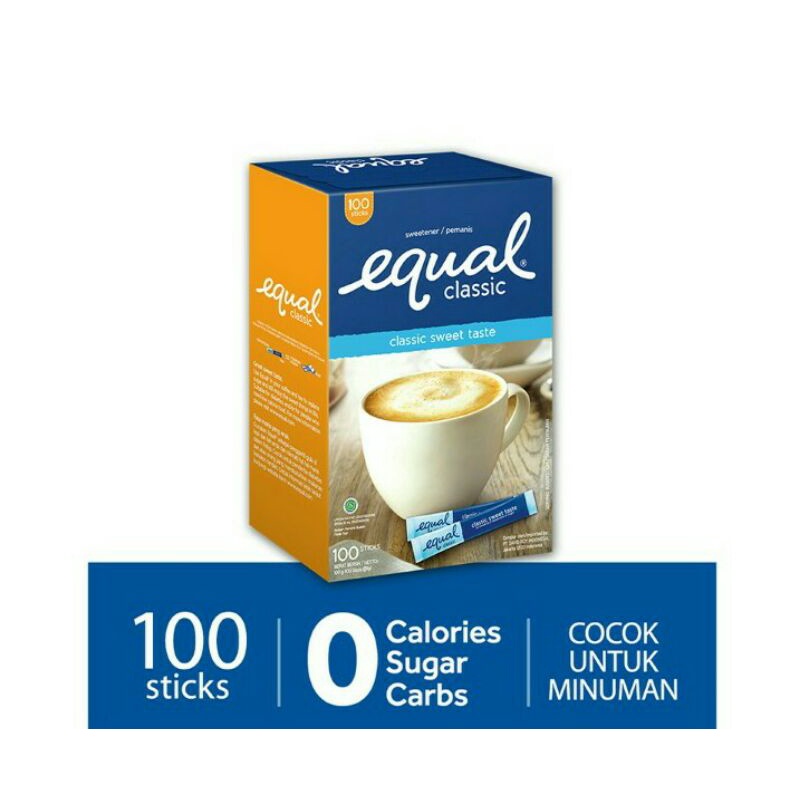 equal classic Sweetener Sticks 100 sEqual Sweetener