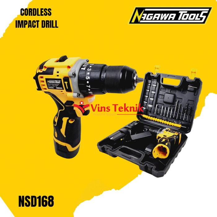Cordless Mesin Bor Baterai 10mm 16V Nagawa NSD168 NSD 168 Best Seller