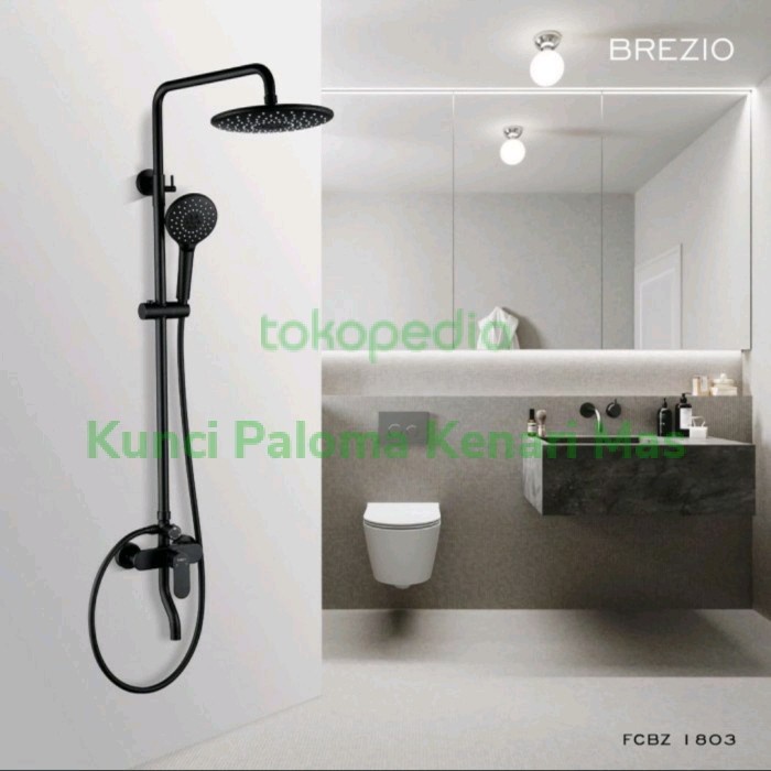 Setshow Brezio Fcbz 1803 Shower Tiang Set Black Shower Mandi Column Hitam