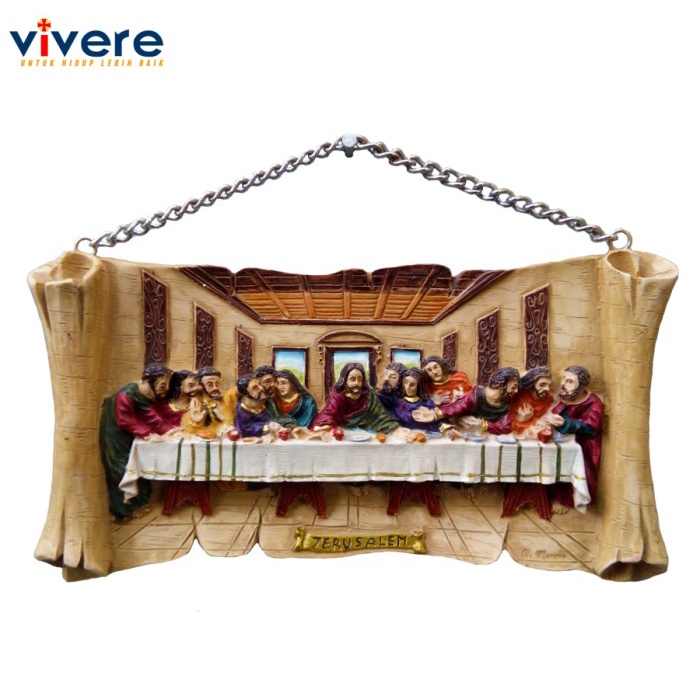 Bestseller Hiasan Dinding Perjamuan Terakhir Full Colour