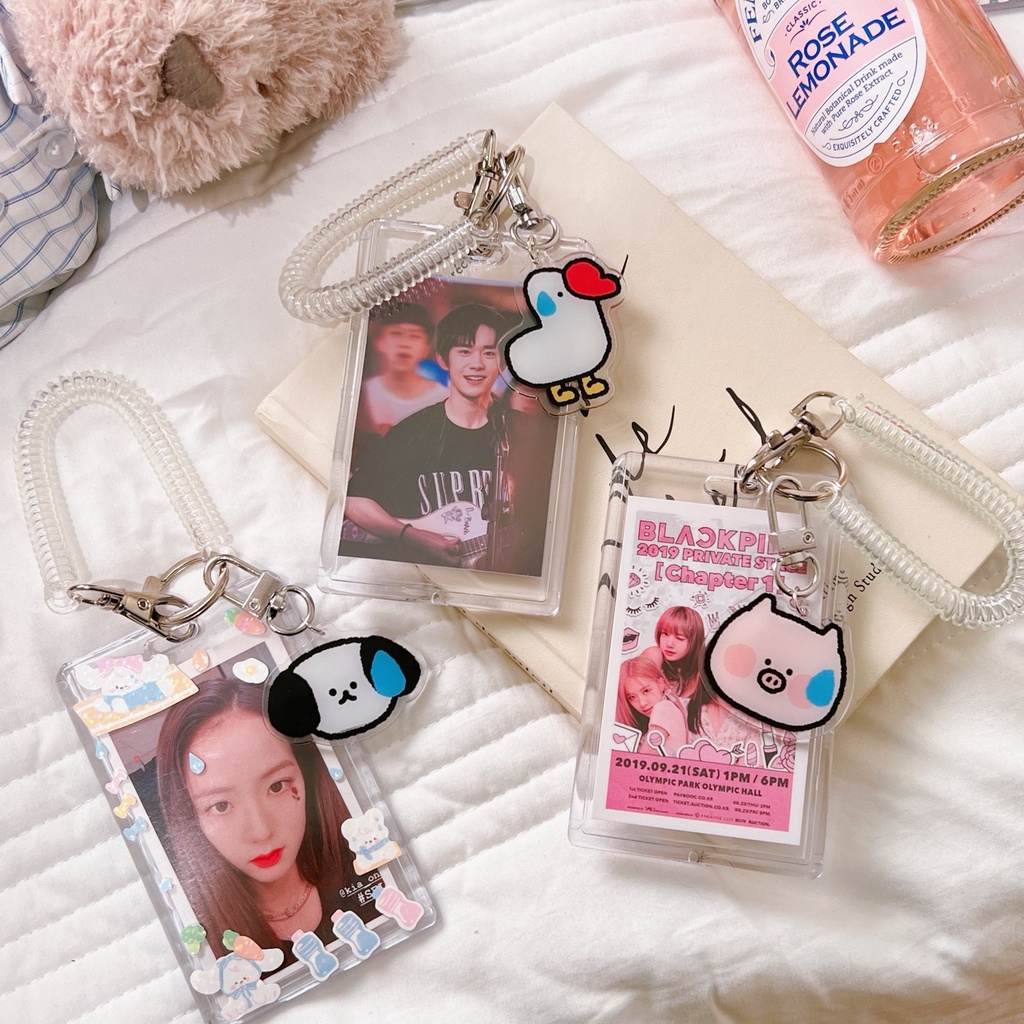 

BEEWELL TRANSPARENT ID CARD HOLDER ACRYLIC LANYARD PORTRAIT ATAU GANTUNGAN KUNCI GANCI