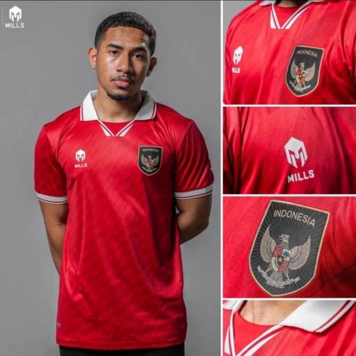 TERMURAH JERSEY TIMNAS INDONESIA HOME MILLS 2023 GO THAILAND PLAYER ISSUE