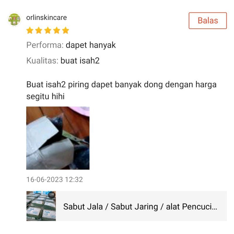 (1 Renteng isi 12 pc) Sabut Jala Jaring Alat Pencuci Piring Panci Gosok Serbaguna Awet Murah Grosir