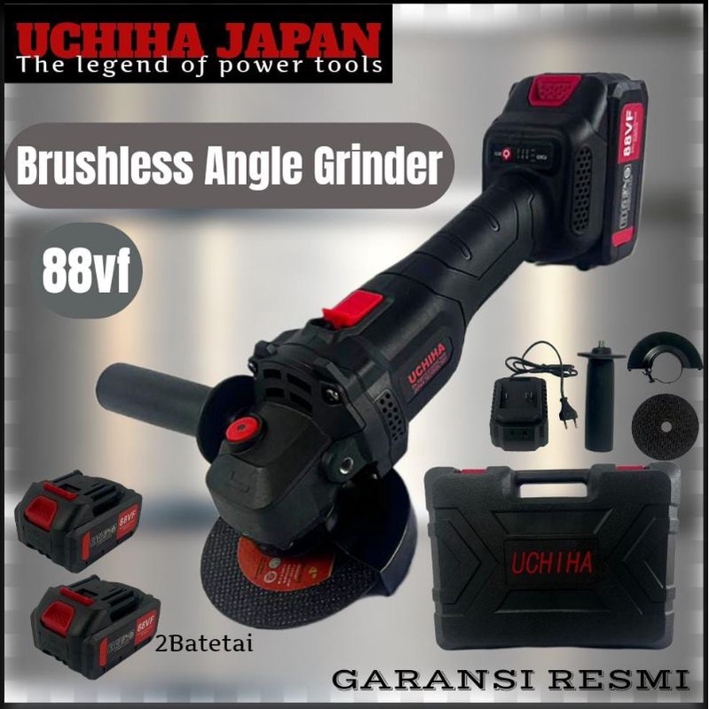 PromoMesin Gerinda Baterai Cordless angle Grinder uchiha tahan panas tercanggih  power full japan