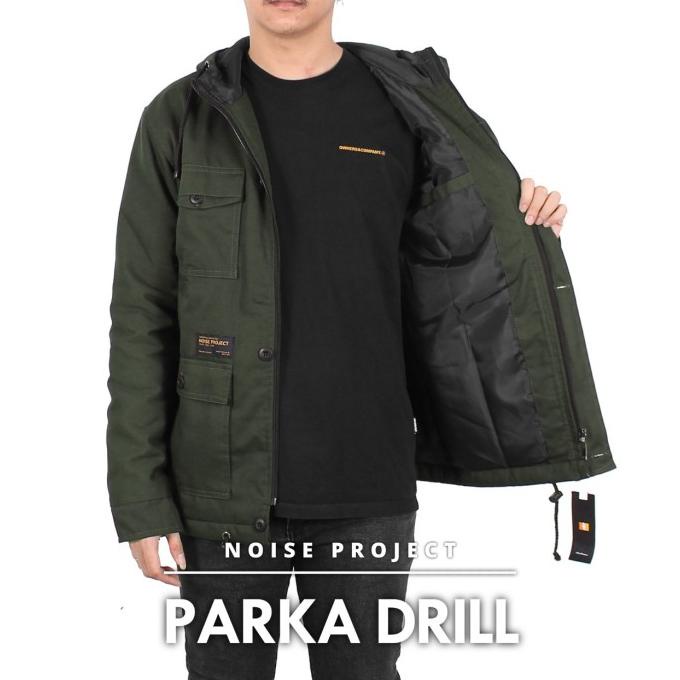 JAKET PARKA PRIA JAKET PARKA DRIL NOISE ORIGINAL WOLV JAKET PARKA ARMY