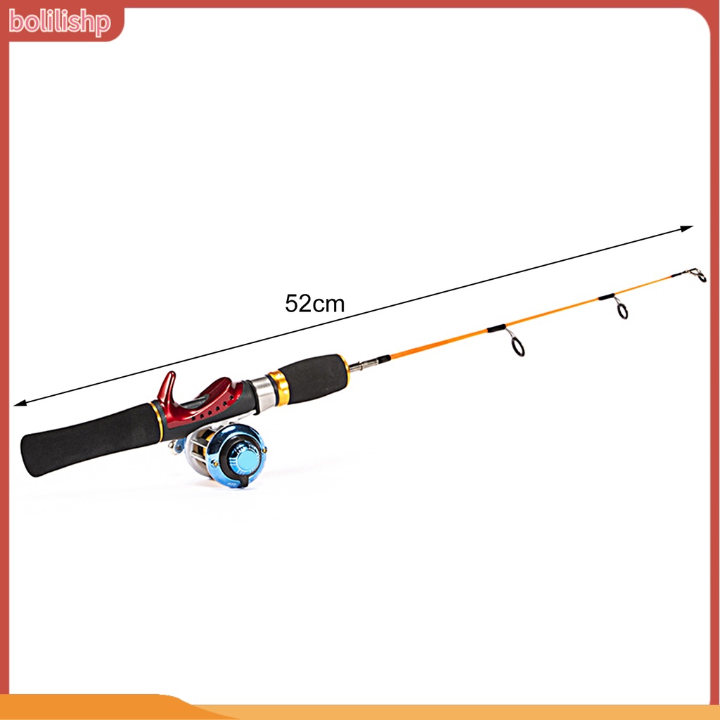 [Bolilishp] 1 Set Kokot Udang Teleskopik Kekuatan Tinggi Memancing Outdoor 52 cm Serat Kaca Es Lalat Pancing Alat Pancing