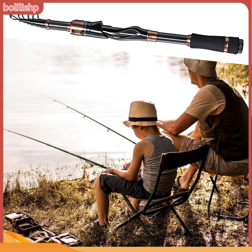 [Bolilishp] leo Lure Rod Telescopic Kokoh Memancing Outdoor Ultra Ringan Karbon Portable Marine Fishing Rod Alat Pancing