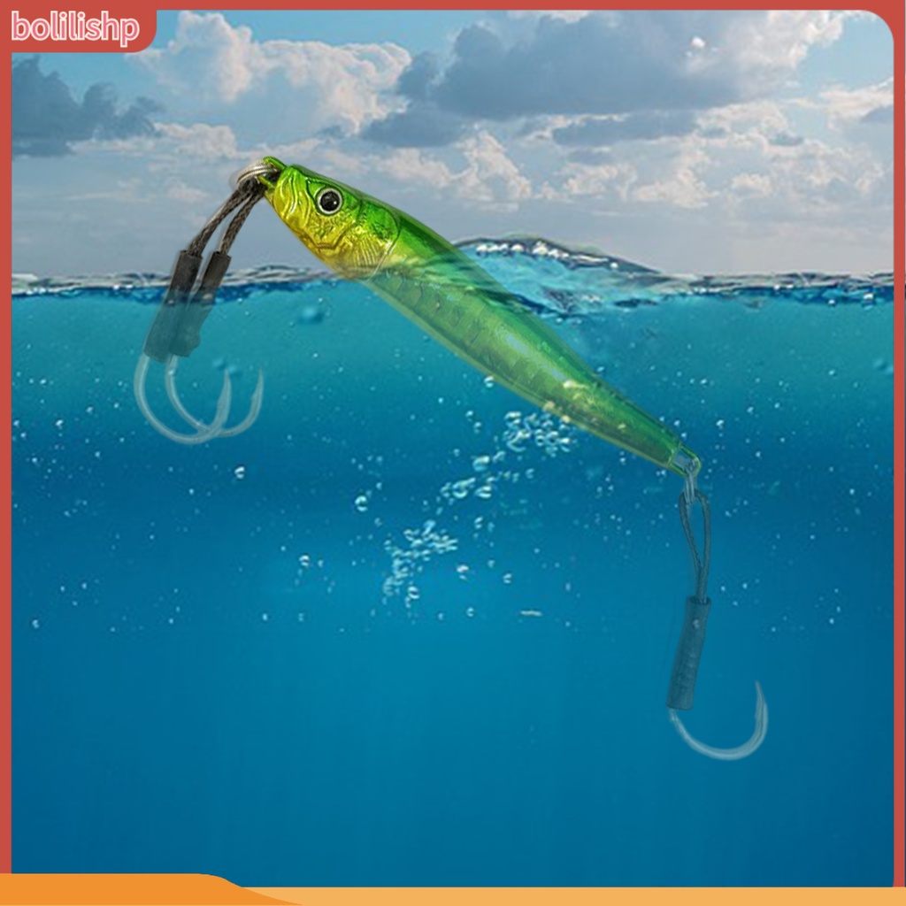 [Bolilishp] 40g/65mm Umpan Pancing Berbentuk S Simulasi Kait Ganda Lapisan Reflektif 3D Fisheyes Panjang Pengecoran Buatan Jigging Umpan Peralatan Memancing