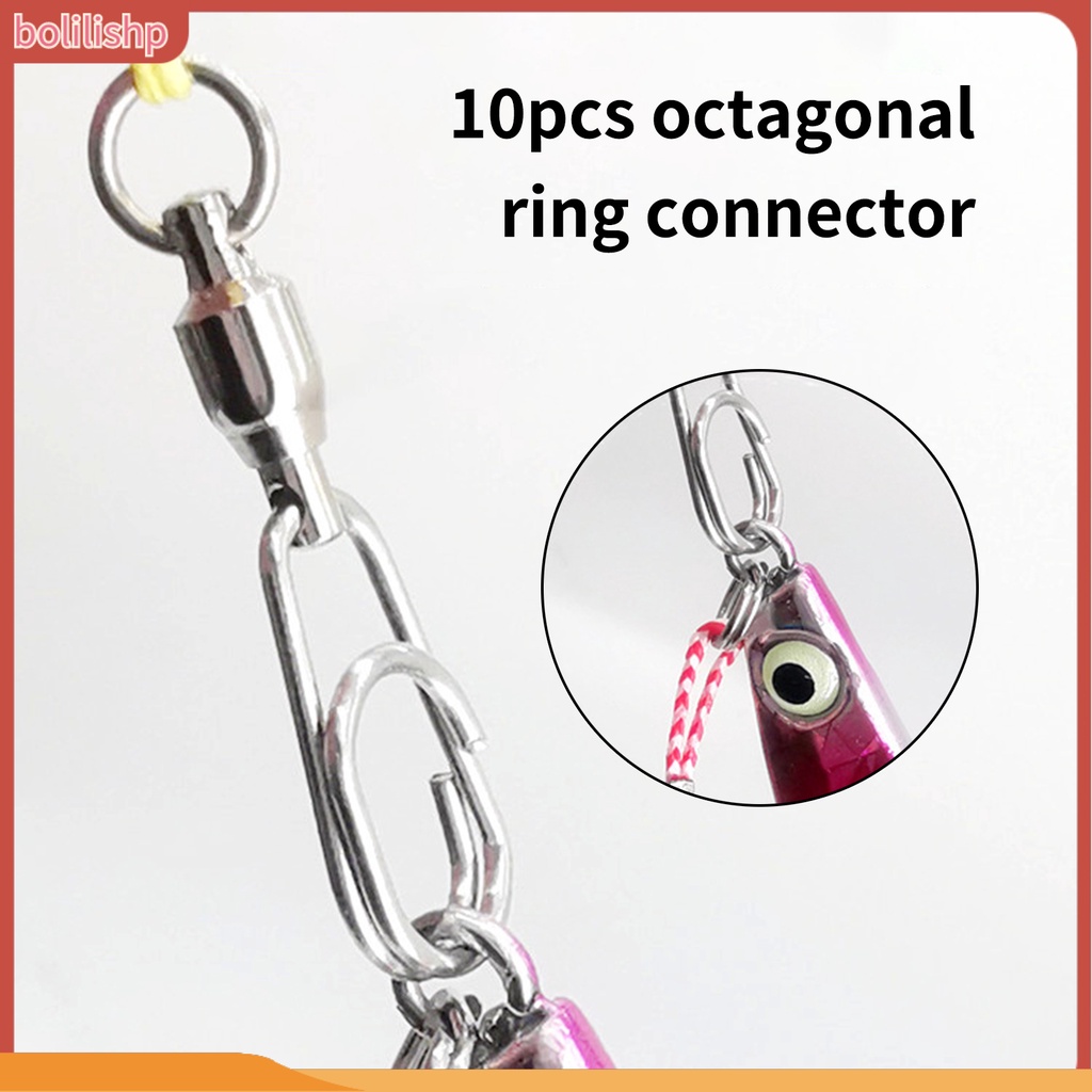 [Bolilishp] 10pcs Konektor Cincin Figure-Eight Stabilitas Tinggi Kokoh Ukuran Kecil Alat Pancing Fishing Connector Untuk Memancing Outdoor