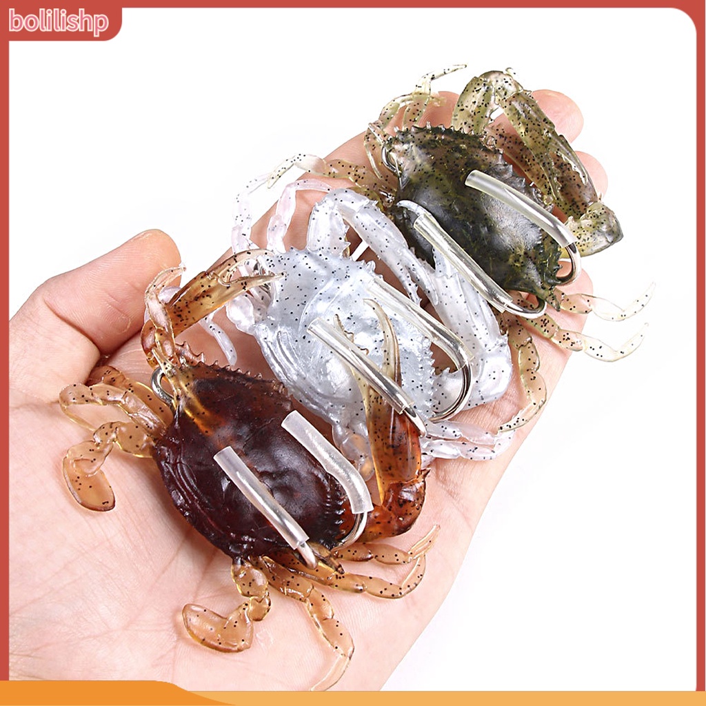 [Bolilishp] 8cm/19g 10cm/30g Kepiting Umpan Lembut Tajam Kait Simulasi Air Tawar Jig Kepala Umpan Memancing Tackle Profesional Es Memancing Umpan Tenggelam Lembut Umpan Perlengkapan Memancing