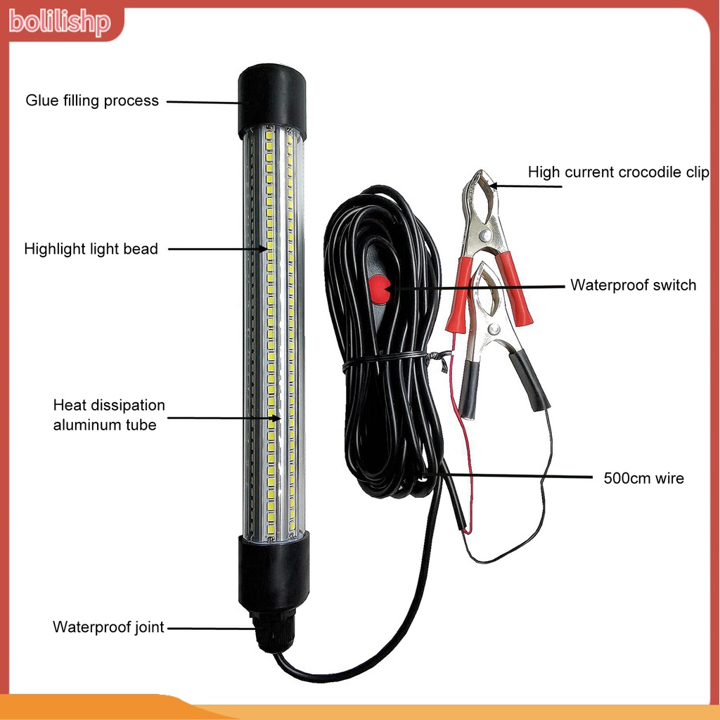 [Bolilishp] lampu Bawah Air Luminescent Tahan Air LED Efisiensi Tinggi Pemikat Ikan Memancing Aksesoris Mini Angling Light Untuk Memancing Di Luar Ruangan