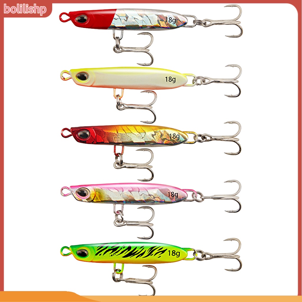 [Bolilishp] 18g/5.9cm Umpan Umpan Ikan Penembus Kuat Tajam Hidup Simulasi Warna-Warni Bentuk Ikan Tenggelam Bantu Kait Untuk Memancing