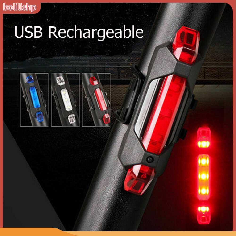 &lt;Bolilishp&gt; Lampu Belakang Sepeda Mtb Usb Rechargeable