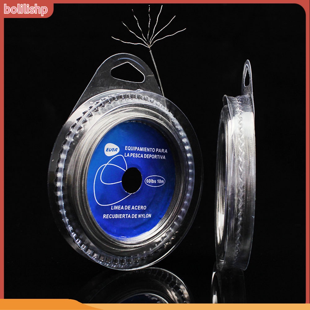 &lt;Bolilishp&gt; 10lb-120lb Senar Pancing 7 Helai Bahan Stainless Steel Super Kuat Panjang 10m