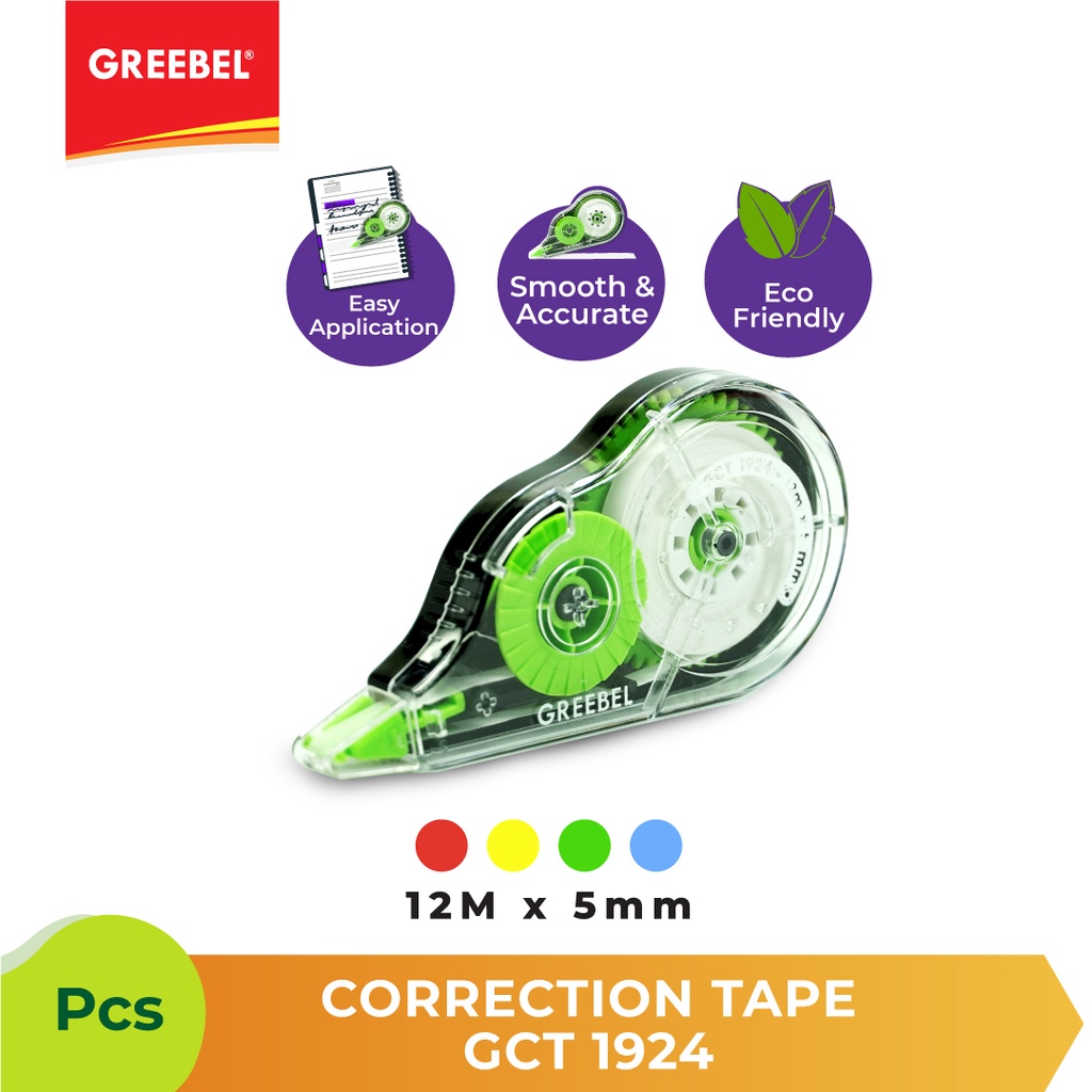 

GREEBEL 1924 Correction Tape 12 meter tip ex kertas greebel