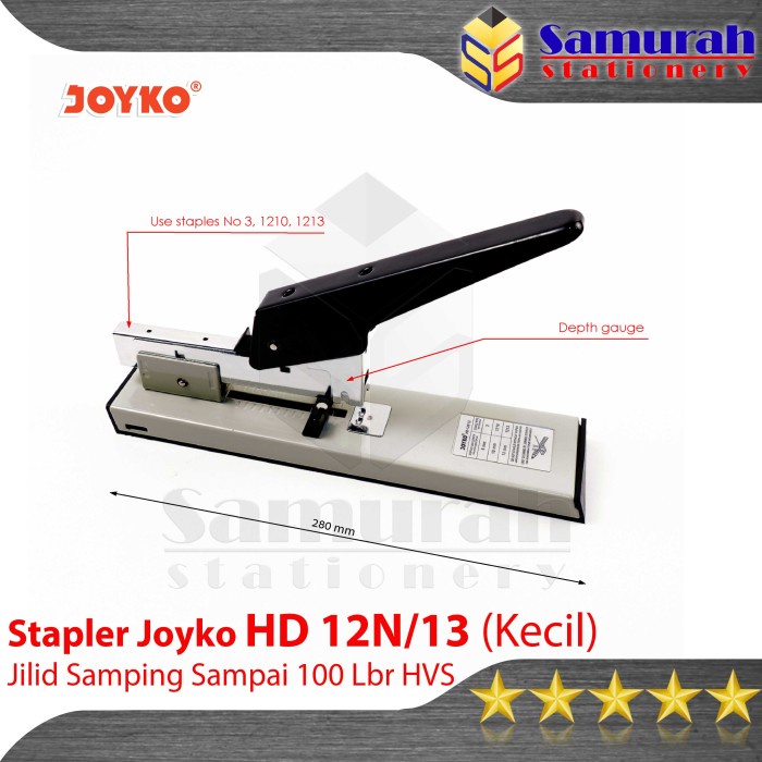 

Stapler Joyko HD-12N/13 Pendek / Mesin Staples Jilid HD 12N / 13 Kecil