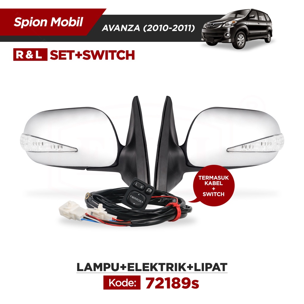 Upgrade Retract - Spion Mobil Avanza 2010 s.d 2011 + Switch Set - 72189s