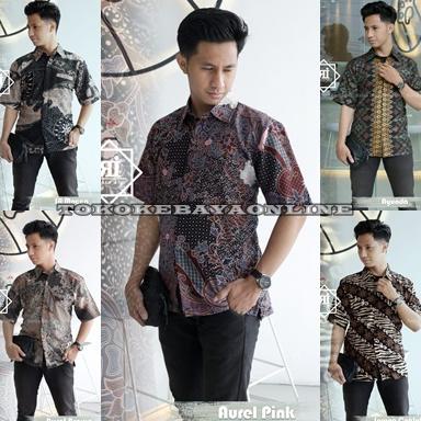 Terbaru Kemeja Batik Pria Lengan Pendek/Batik Pria Murah/Seragam Batik Kantoran/Batik Kondangan/ Mot