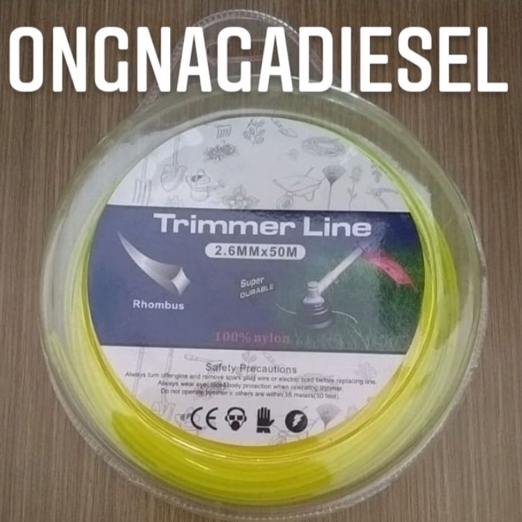 (W㊛3A☎) Trimmer Line Senar Potong Rumput 50Mm super.kerren
